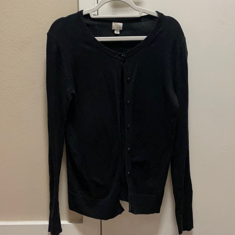 Basic Black Cardigan Size M